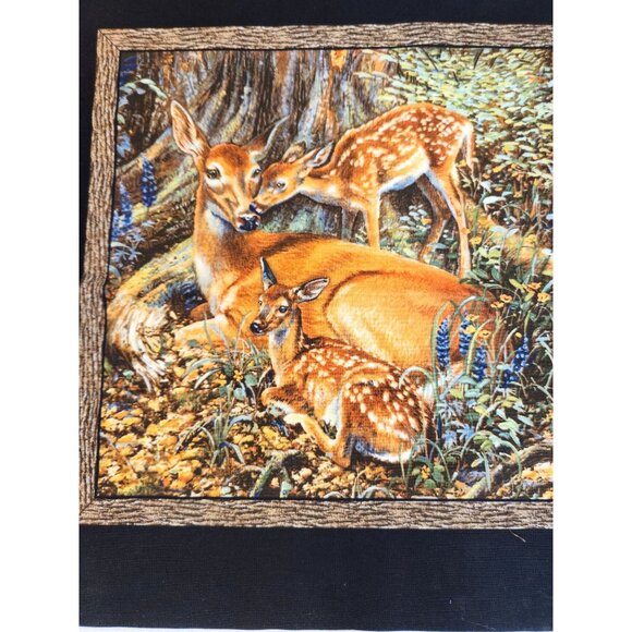 Amy Brackenbury Woodland Animals Fabric Deer & Chipmunk Nature Panels PAT9100 - Picture 3 of 16